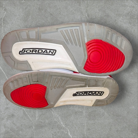 Nike Air Red, Black, and White Sneakers